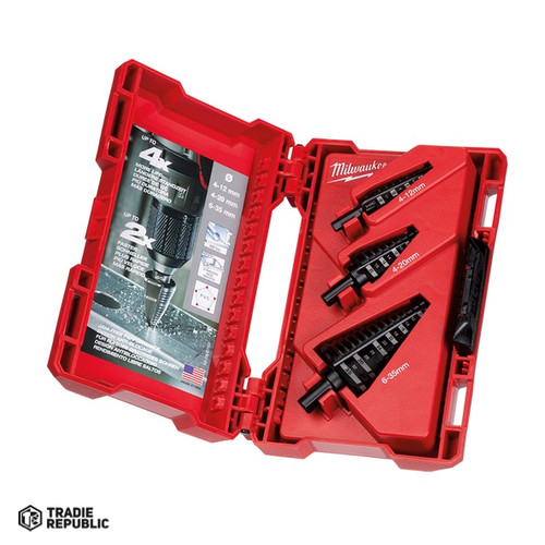 48899399 Milwaukee 3 PC Metric Step Drill Bit Set
